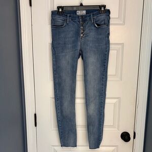 Free People High Rise Blue Jeans
